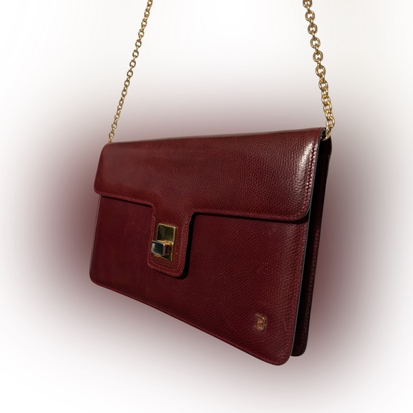 EUC Bally- Vintage Burgundy Leather Crossbody - Picture 3 of 15